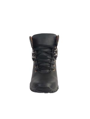 black leatherette high ankle boots - 14561741 - Standard Image - 4