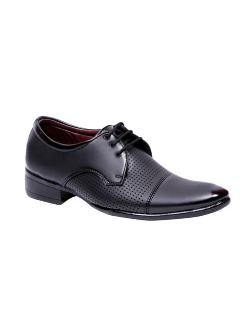 black leatherette formal derby - 14561837 - Standard Image - 1