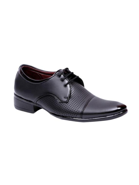black leatherette formal derby - 14561837 - Zoom Image - 1