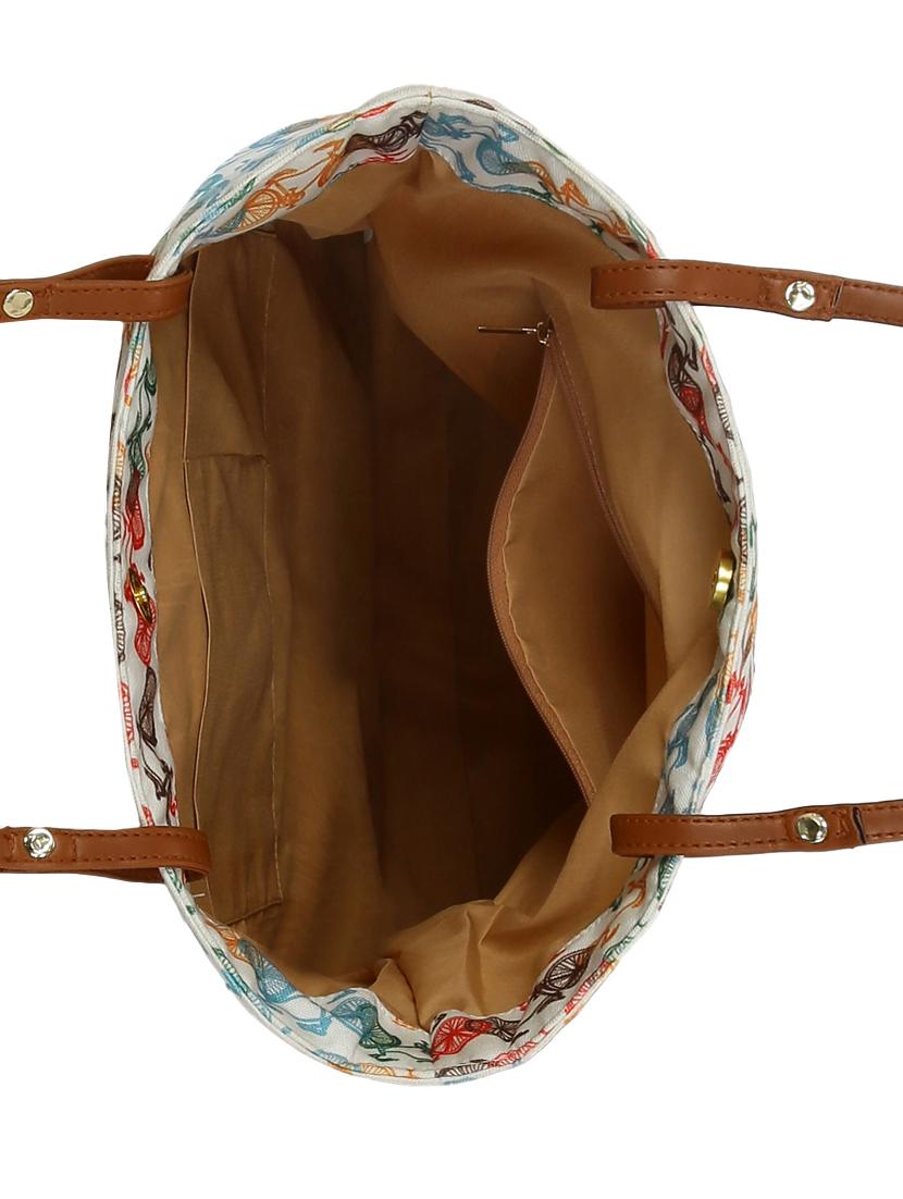 multi colored canvas regular tote - 14562485 - Zoom Image - 3