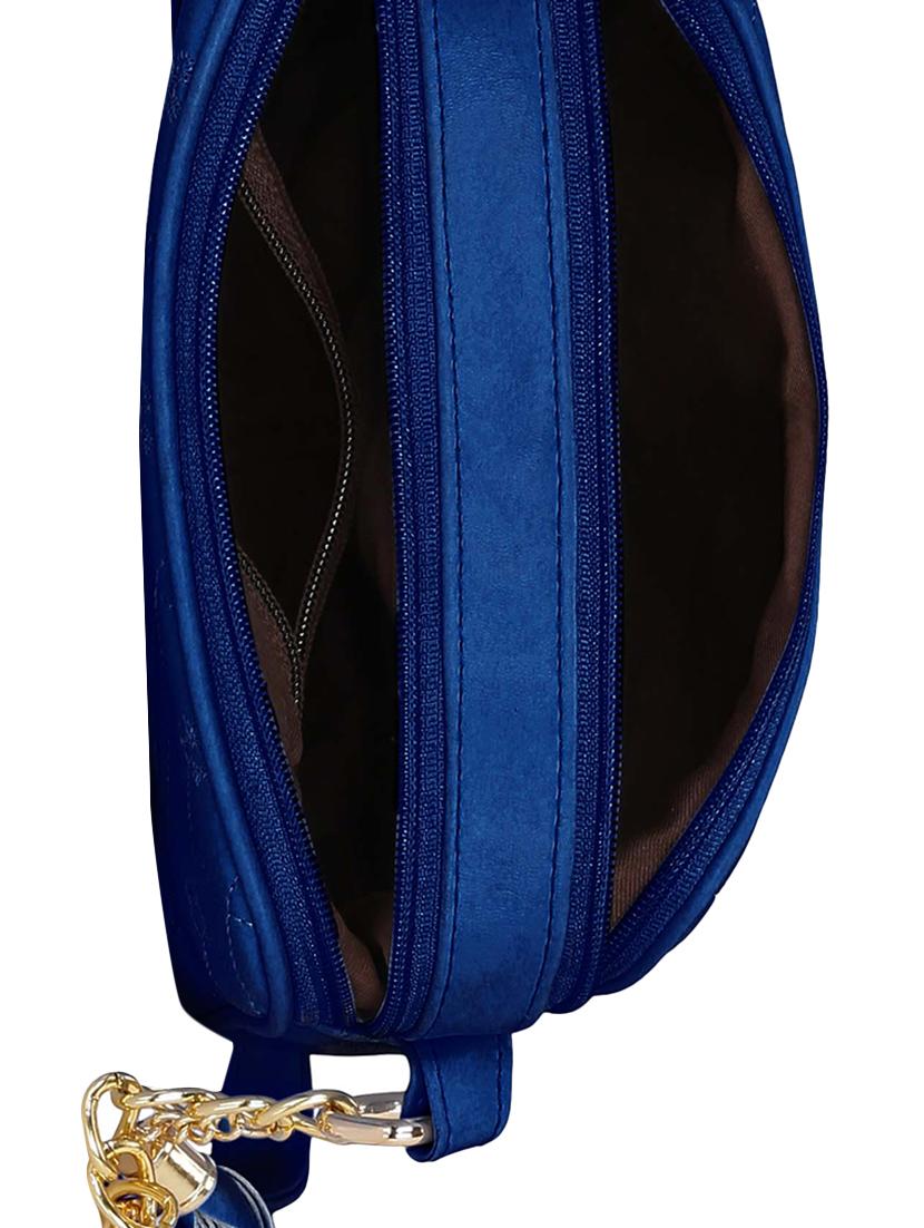 blue leatherette regular sling bag - 14562559 - Zoom Image - 3