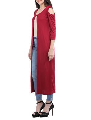 cold shoulder solid shrug - 14562581 - Standard Image - 2