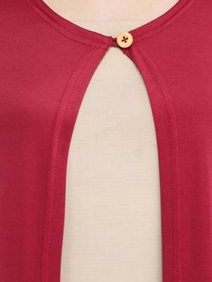 cold shoulder solid shrug - 14562581 - Standard Image - 4