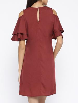 solid maroon dress - 14562670 - Standard Image - 4