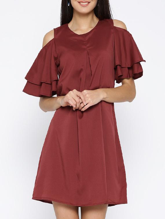 solid maroon dress - 14562670 - Zoom Image - 2