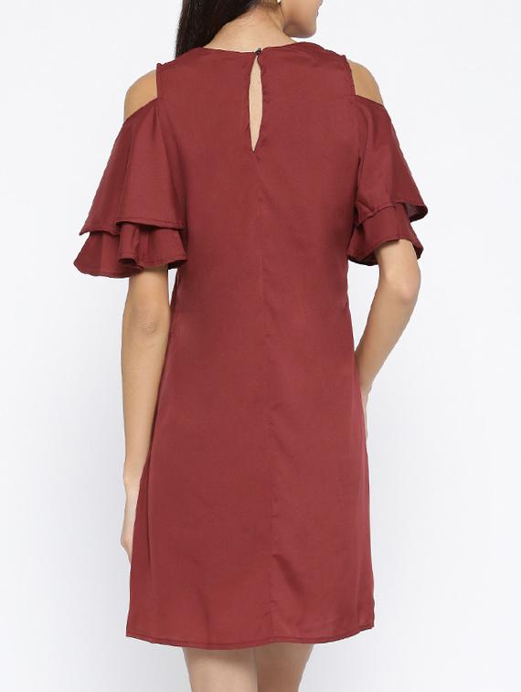 solid maroon dress - 14562670 - Zoom Image - 4