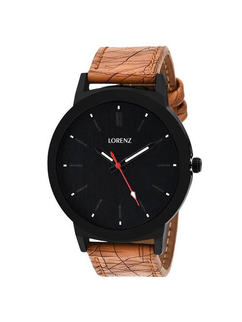 lorenz mk-1061a black tan dotted ~ men's analog watch - 14562672 - Standard Image - 1