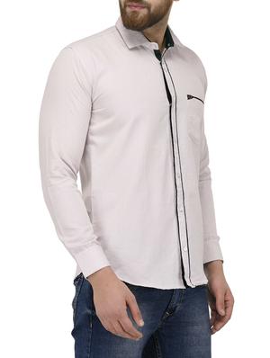 beige cotton casual shirt - 14563410 - Standard Image - 2