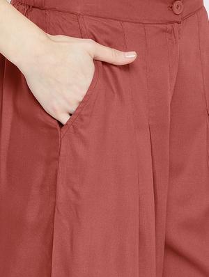 red rayon palazzos - 14563419 - Standard Image - 4