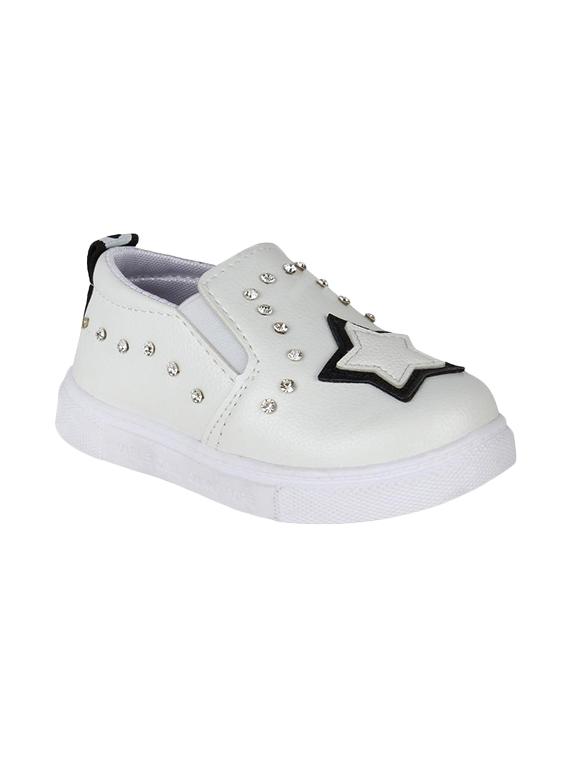 white leatherette slip on sneaker - 14564215 - Zoom Image - 1