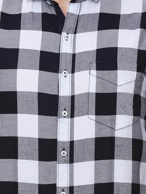 black checkered casual shirt - 14564372 - Standard Image - 4