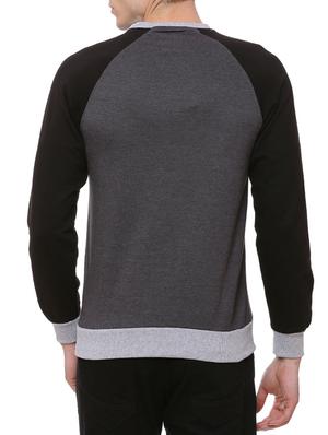 grey cotton raglan sweatshirt - 14564385 - Standard Image - 3