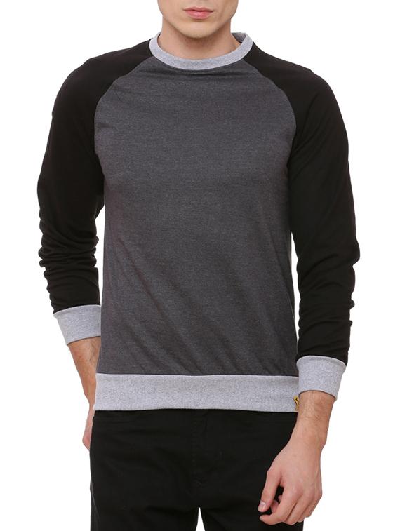 grey cotton raglan sweatshirt - 14564385 - Zoom Image - 1