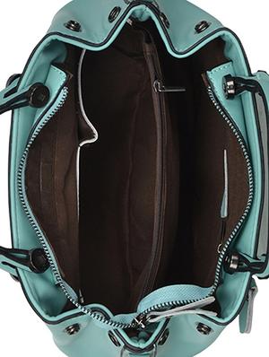 blue leatherette handbag - 14566634 - Standard Image - 3