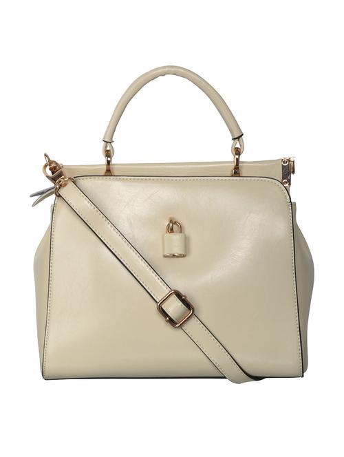nude leatherette handbag - 14566658 - Standard Image - 1