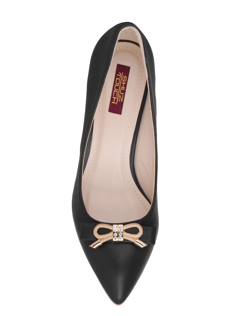 black fabric slip on pumps - 14573158 - Zoom Image - 4