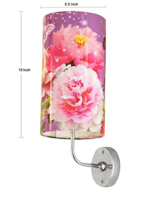 handmade plastic with color paper sheet crafted floral sceneted wall sconce lamp - 14573748 - Standard Image - 3