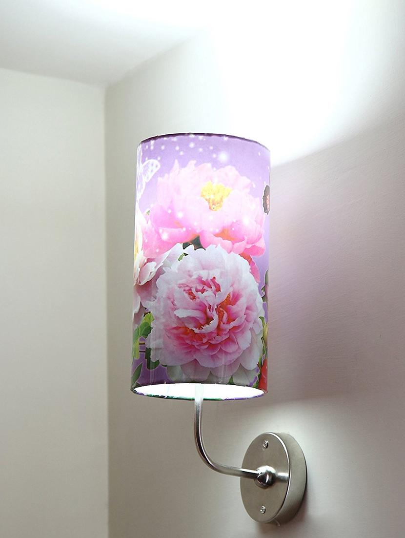 handmade plastic with color paper sheet crafted floral sceneted wall sconce lamp - 14573748 - Zoom Image - 2