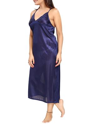 navy blue satin nightwear set - 14574198 - Standard Image - 4