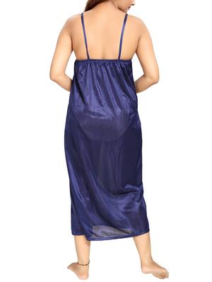 navy blue satin nightwear set - 14574198 - Standard Image - 5