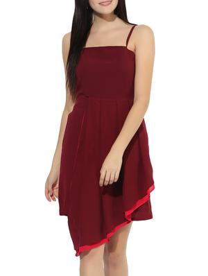 spaghetti strap asymmetric pleated dress - 14576230 - Standard Image - 2