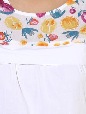 sleeveless printed cotton top - 14576250 - Standard Image - 4