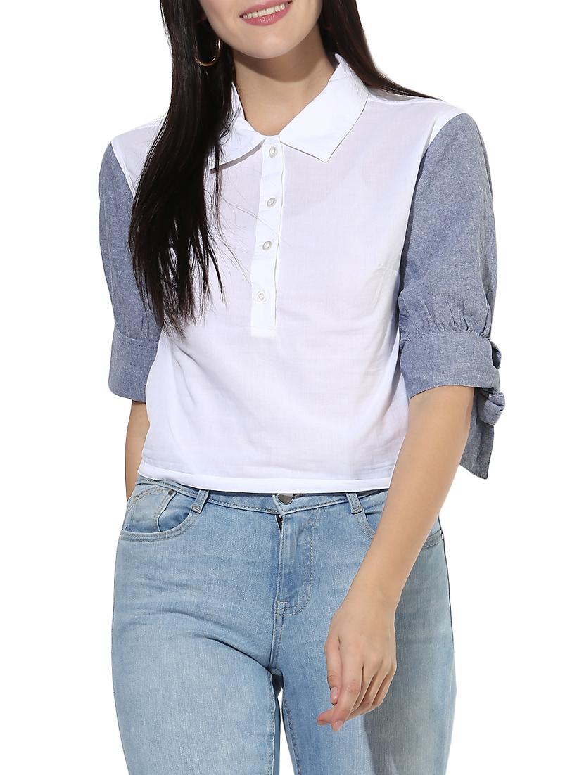 white cotton casual shirt - 14576354 - Zoom Image - 1