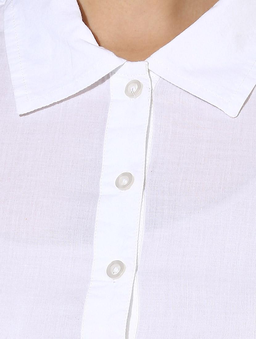white cotton casual shirt - 14576354 - Zoom Image - 4