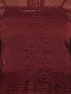 lace insert pintucked top - 14578461 - Standard Image - 4
