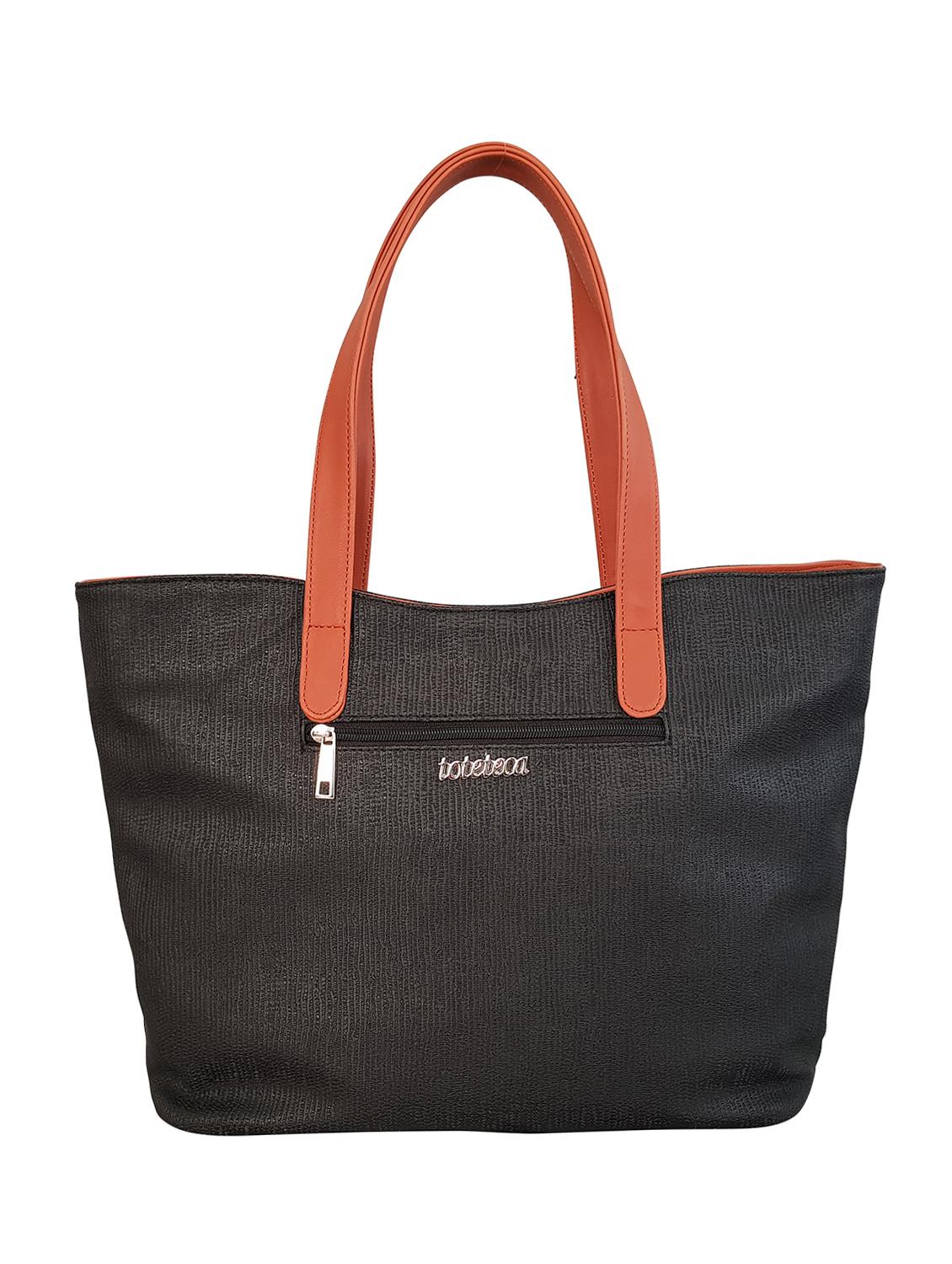 black leatherette regular handbag - 14585412 - Zoom Image - 2