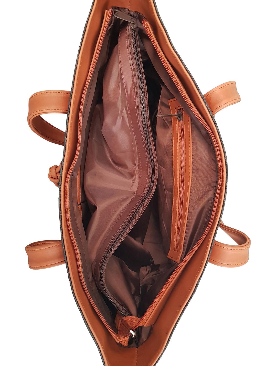 black leatherette regular handbag - 14585412 - Zoom Image - 3