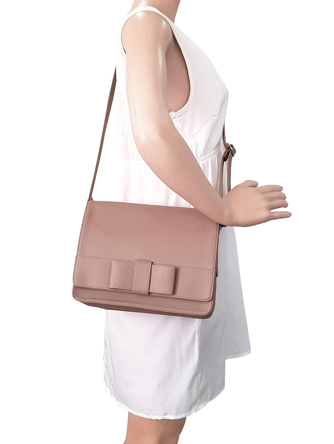 beige leatherette regular sling bag - 14585439 - Zoom Image - 5