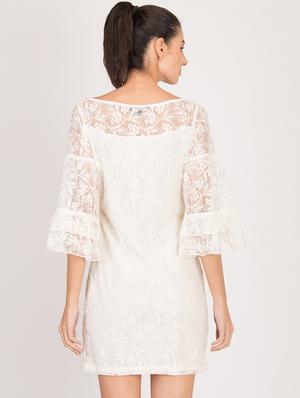white lacy sheath dress - 14586626 - Standard Image - 3