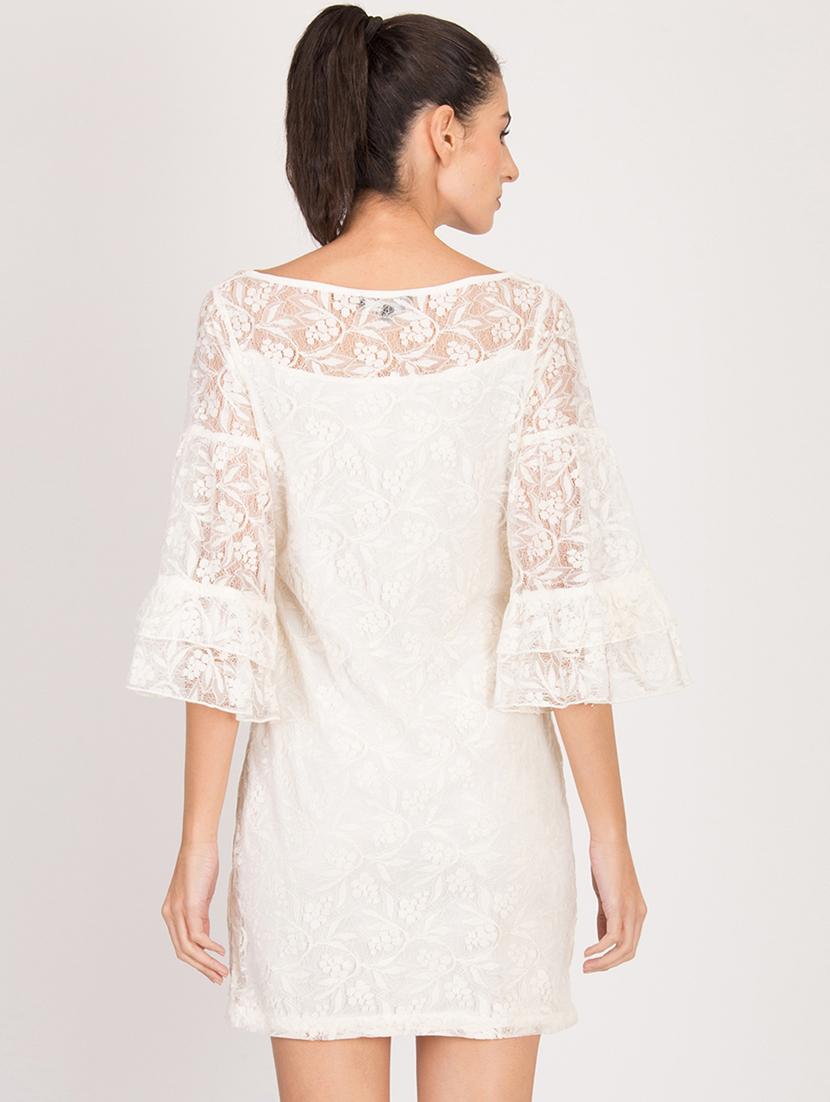 white lacy sheath dress - 14586626 - Zoom Image - 3