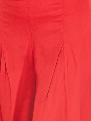 red viscose palazzos - 14586776 - Standard Image - 4