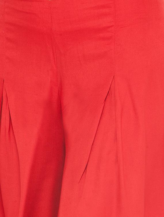 red viscose palazzos - 14586776 - Zoom Image - 4