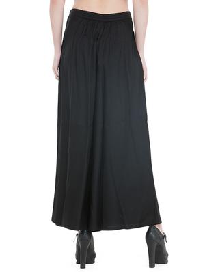 black viscose palazzos - 14586781 - Standard Image - 3