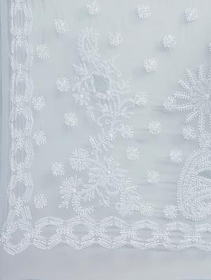 grey georgette saree - 14587245 - Standard Image - 5