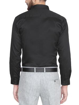black cotton formal shirt - 14587497 - Standard Image - 3