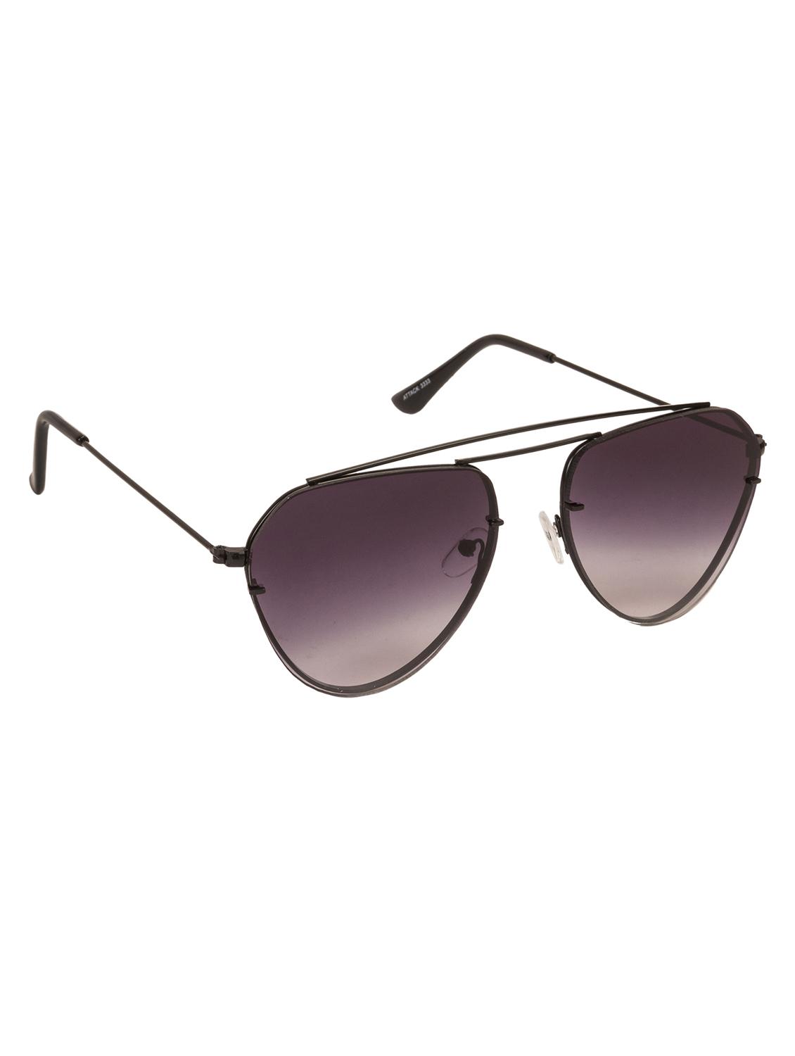 arzonai boxy black aviator shape uv protected sunglasses for men & women (ma-3333-s3) - 14590039 - Zoom Image - 2