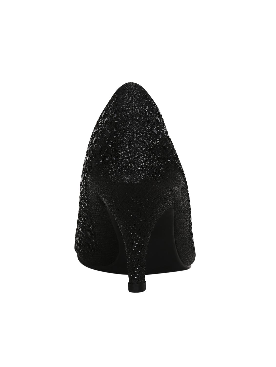 black faux leather slip on pumps - 14590653 - Zoom Image - 3