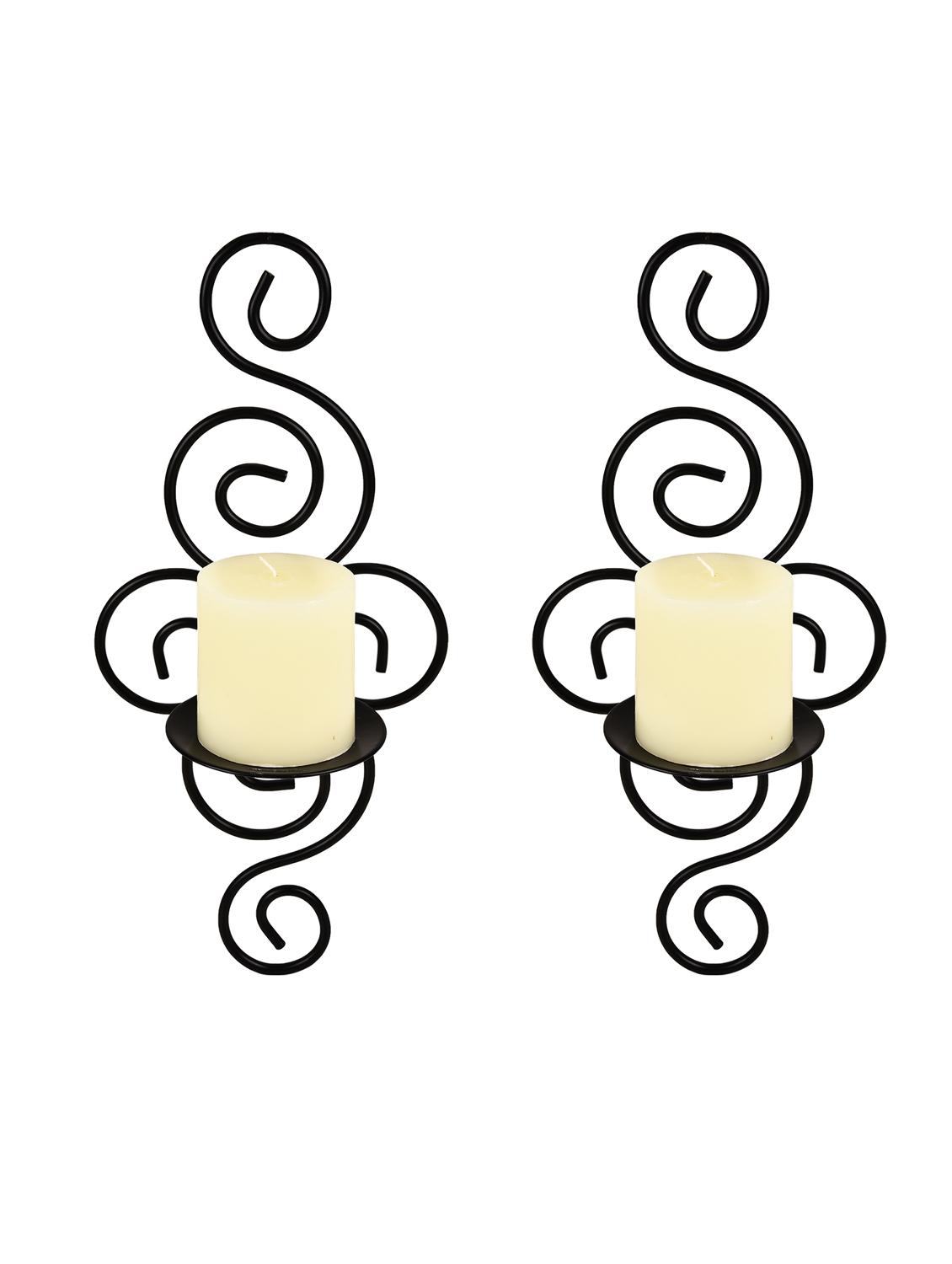 set of 2 decorative wall sconce with free candles - 14593467 - Zoom Image - 4