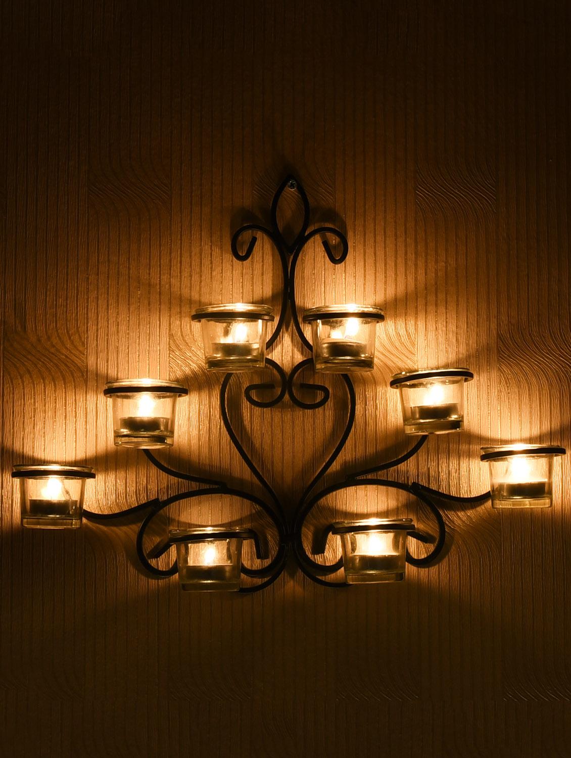 8 cup wall sconce with free tealight candles - 14593473 - Zoom Image - 3