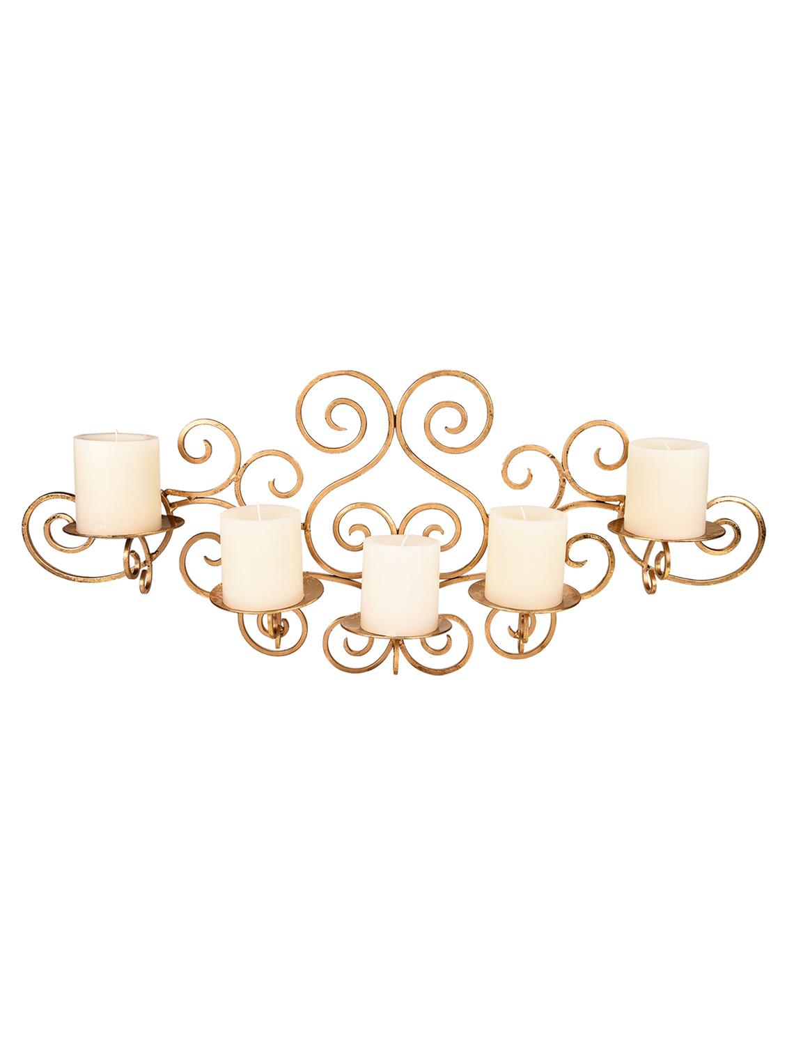 metallic gold wall sconce with free candles - 14593482 - Zoom Image - 4