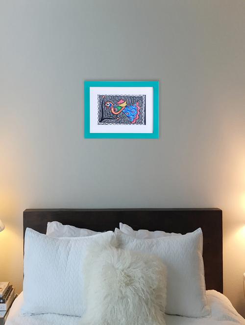 Madhubani Mithila Painting of Birds Celebrating Nature in line paintings - 14593646 - Standard Image - 1