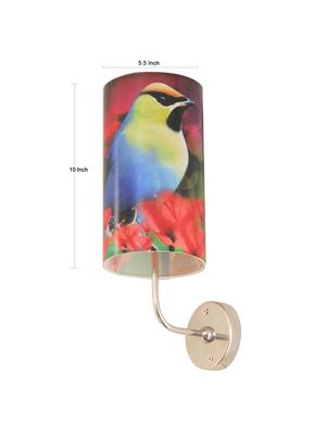 handmade plastic with colored paper sheet crafted floral sceneted wall sconce lamp - 14597379 - Standard Image - 3