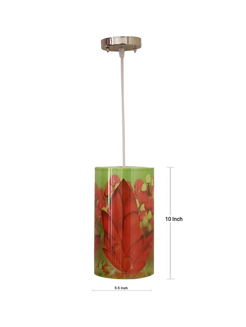 handmade plastic with color paper sheet crafted floral sceneted wall sconce lamp - 14597388 - Zoom Image - 3