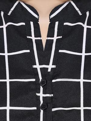 mandarin neckline blouson top - 14597511 - Standard Image - 4