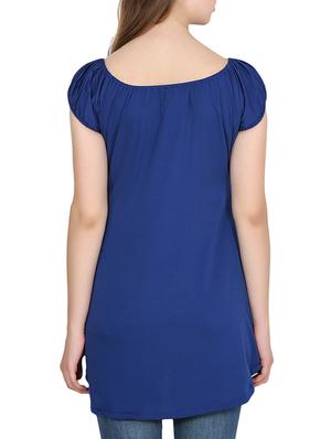 blue solid tunic - 14597598 - Standard Image - 3