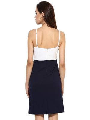 white color block sheath dress - 14597970 - Standard Image - 4